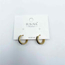 Rosanna Earrings Black Hoop Gold