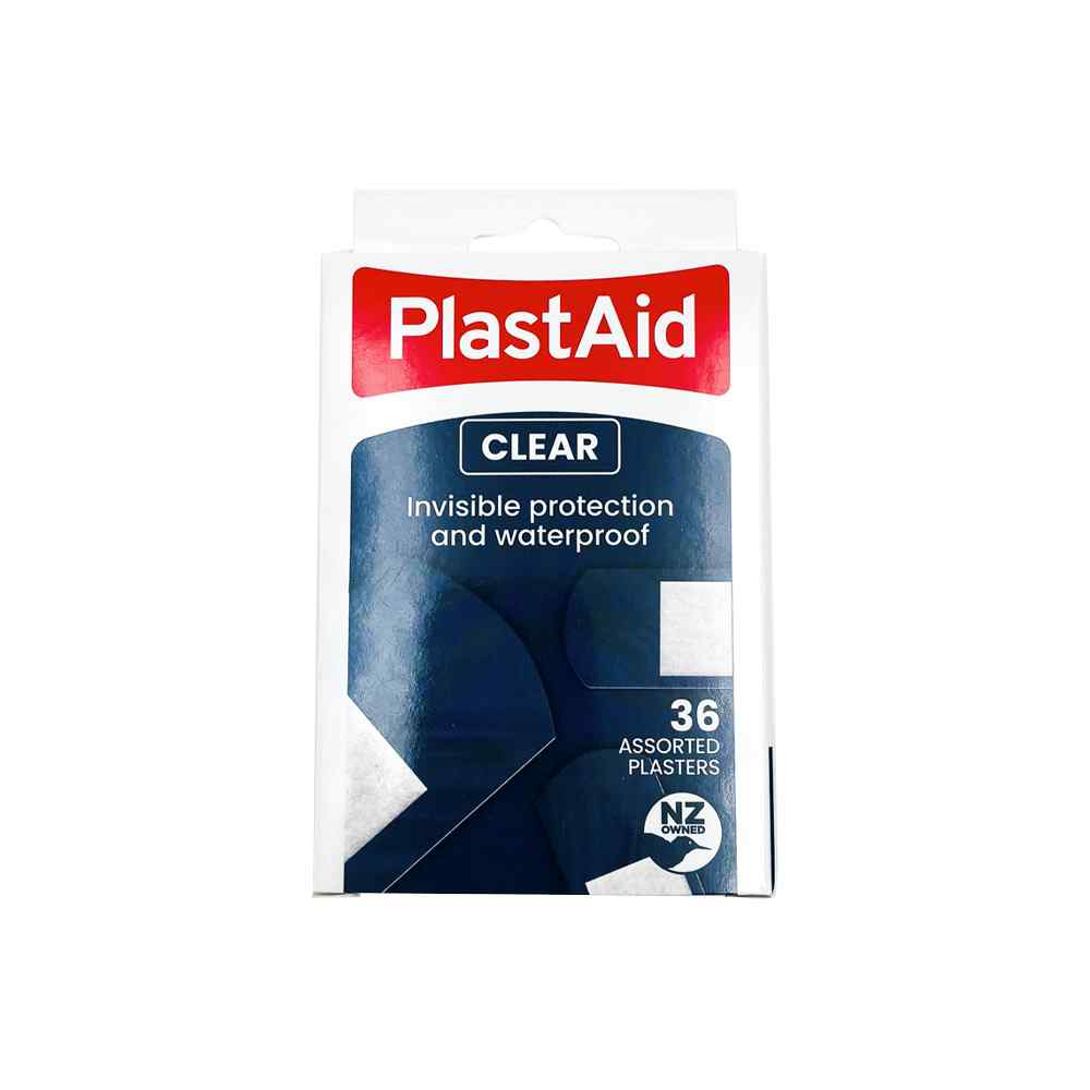 PlastAid Clear 36 Assorted Plasters
