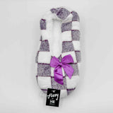 Fuzzy by HB&Co Ladies Slippers Checkerboard L 1pr
