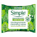 SIMPLE Biodegradable Cleansing Facial Wipes 20pk