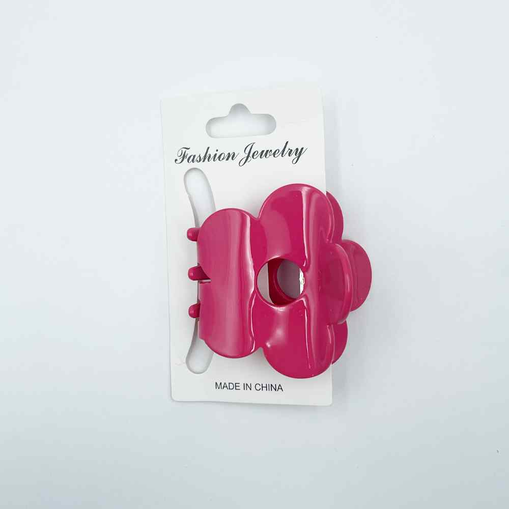 Hair Claw Clip Pink Flower