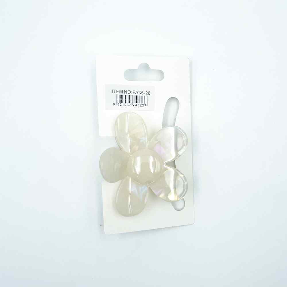 Pearlescent Flower Hair Claw Clip
