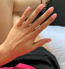 Pressing Nails Pink Oval