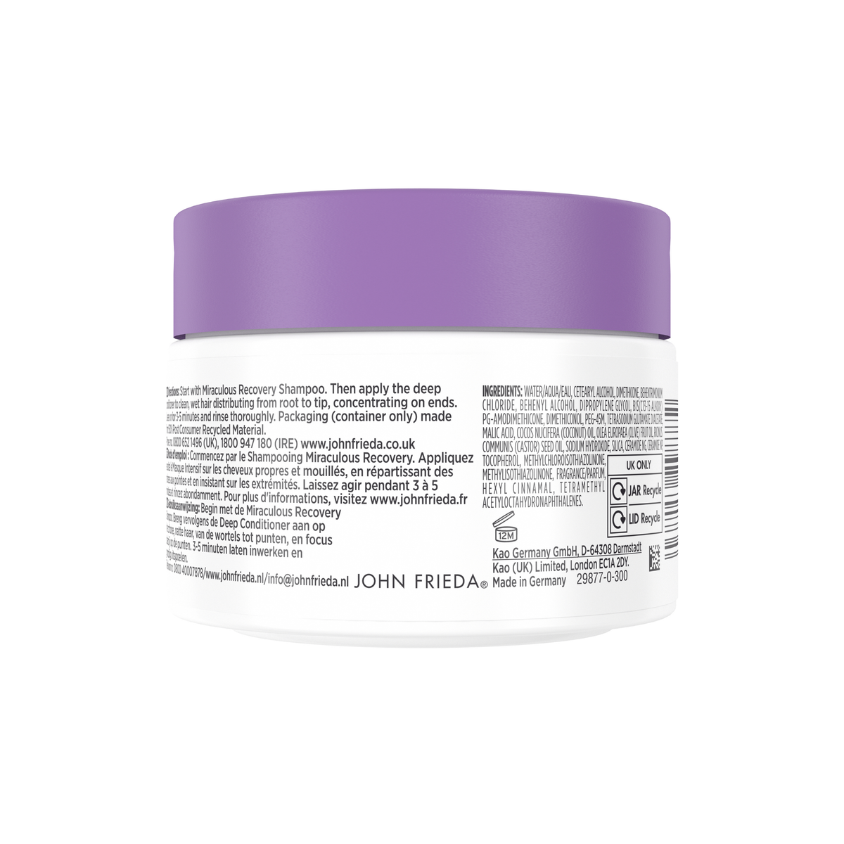 John Frieda Frizz Ease Miraculous Recovery Deep Conditioner Mask 250ml