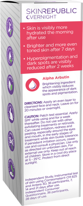 Skin Republic Alpha Arbutin 2% + Squalane 10% Overnight Mask 50ml