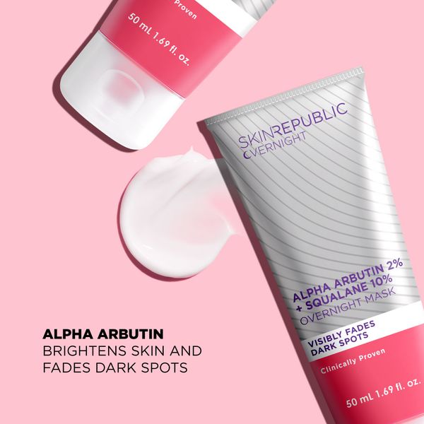 Skin Republic Alpha Arbutin 2% + Squalane 10% Overnight Mask 50ml
