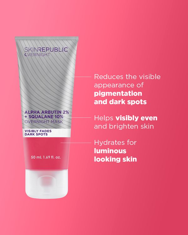 Skin Republic Alpha Arbutin 2% + Squalane 10% Overnight Mask 50ml