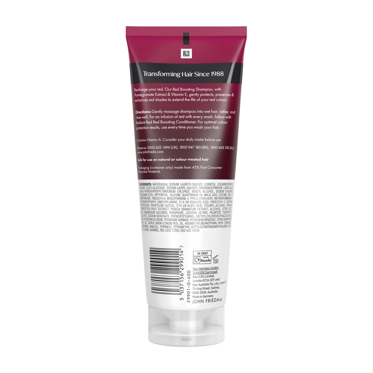 John Frieda Radiant Red Red Boost Shampoo 250ml