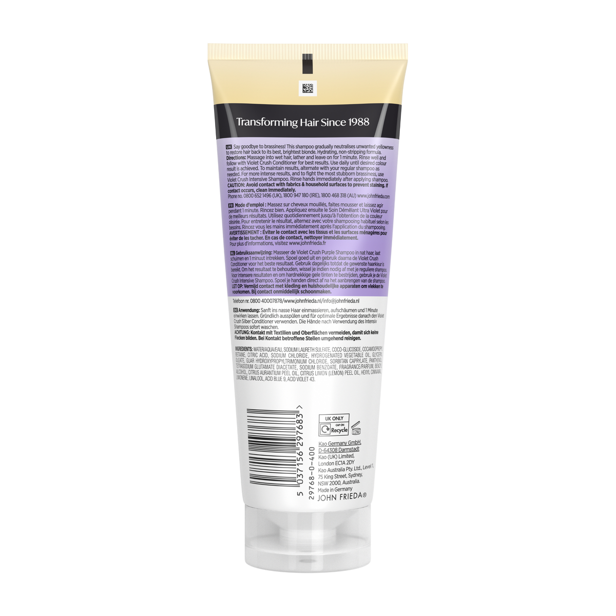 John Frieda Violet Crush Purple Shampoo 250ml