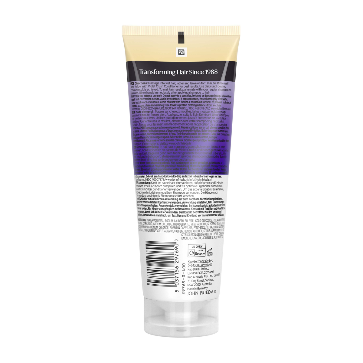 John Frieda Violet Crush Intense Purple Shampoo 250ml
