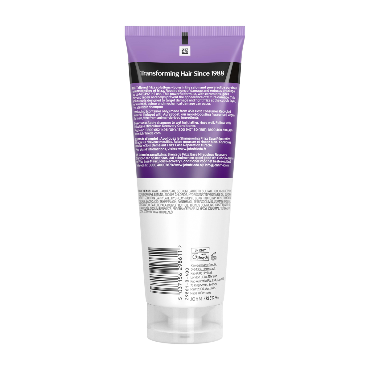John Frieda Frizz Ease Miraculous Recovery Shampoo 250ml