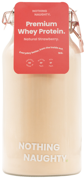 Nothing Naughty Whey Protein Jar Strawberry 1kg