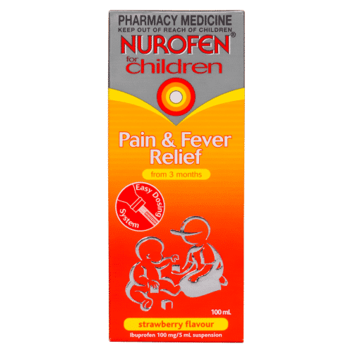 Nurofen for Children Pain & Fever Relief Liquid Strawberry 100ml