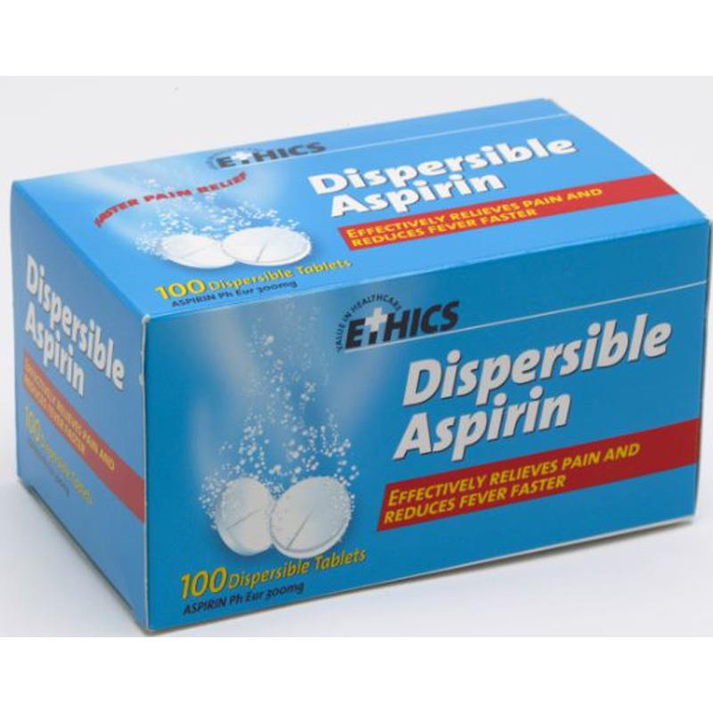 Ethics Aspirin Dispersible 300mg 100 Tablets