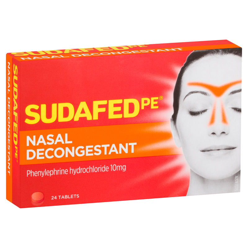 Sudafed PE Nasal Decongestant 24 Tablets