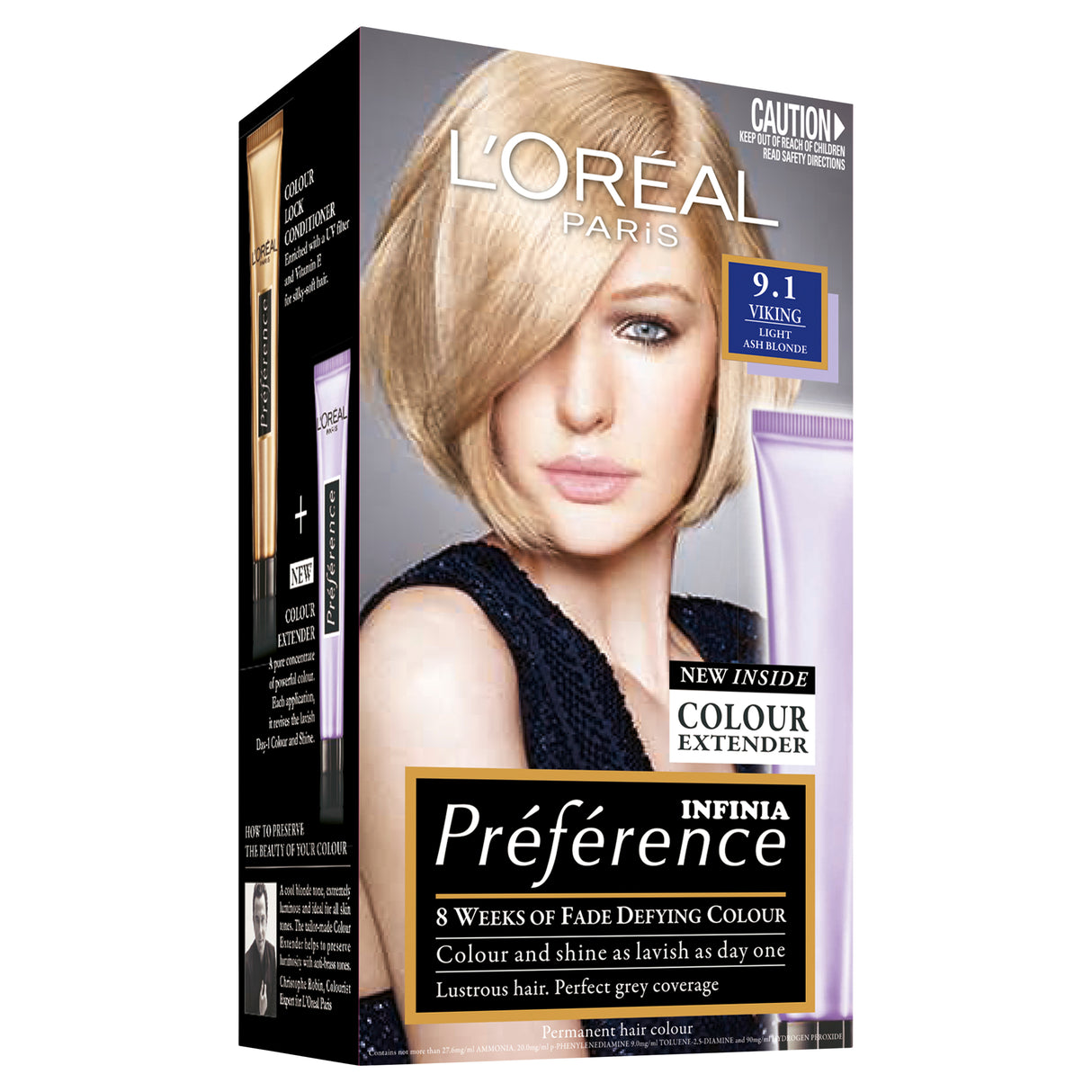 L'Oréal Paris Préférence Permanent Hair Colour - 9.1 Oslo (Viking Light Ash Blonde)