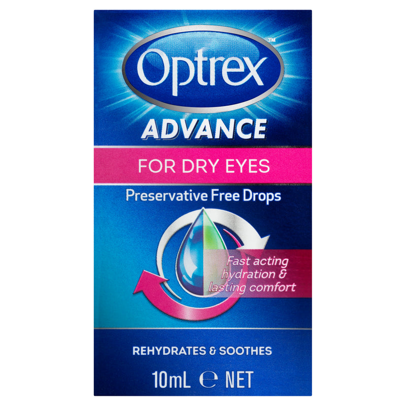 Optrex Advance Preservative Free Dry Eye Drops 10ml
