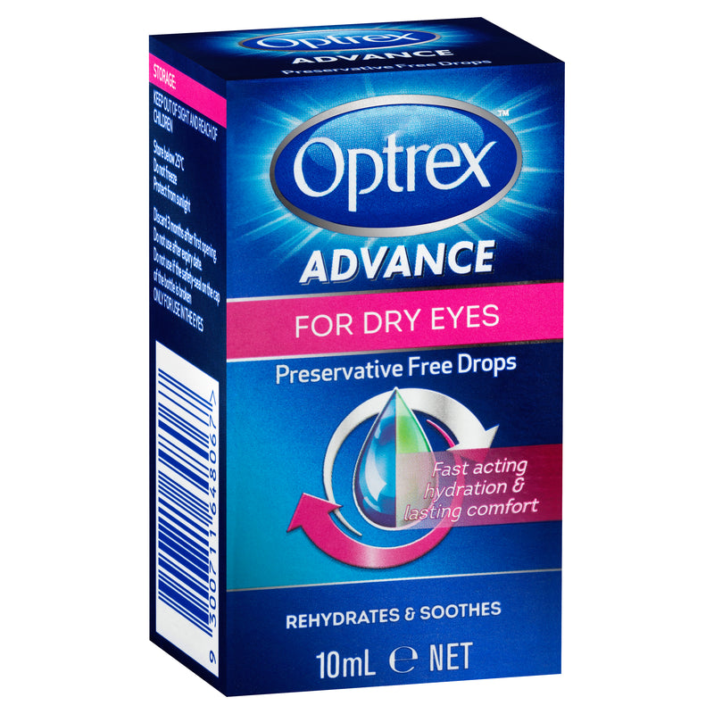 Optrex Advance Preservative Free Dry Eye Drops 10ml