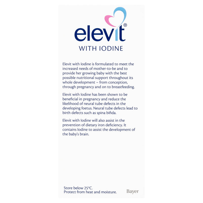 Elevit With Iodine Pregnancy Supplement 100 Tablets