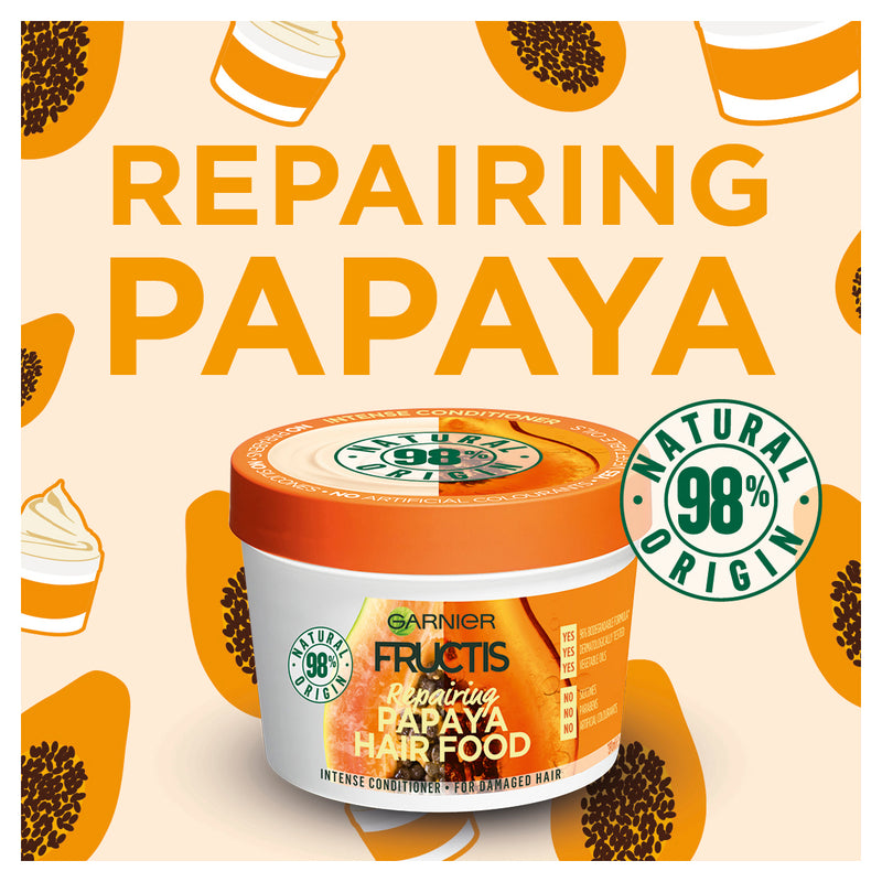 Garnier Fructis Hair Food Damaged Hair Repairing Papaya 390ml