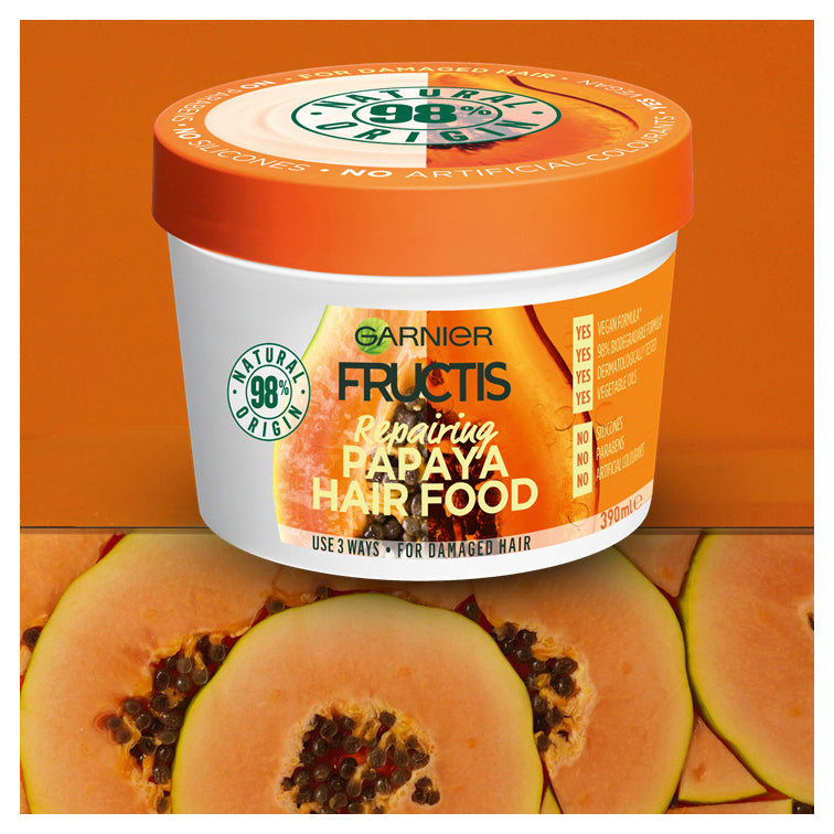 Garnier Fructis Hair Food Damaged Hair Repairing Papaya 390ml