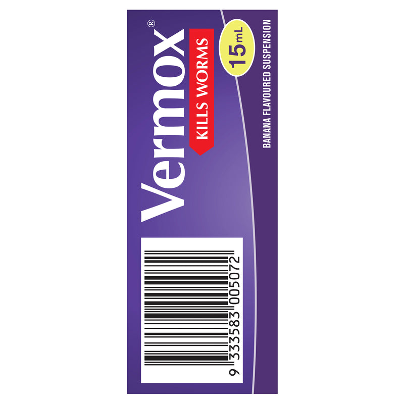 Vermox Worming Treatment Banana Flavoured Liquid 15ml