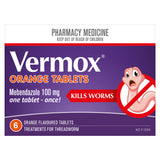 Vermox Worming Treatment Orange 6 Tablets