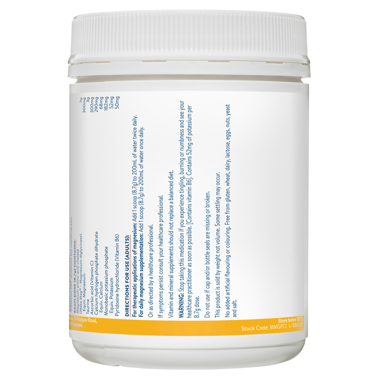 Ethical Nutrients Mega Magnesium Powder - Citrus Flavour 450g