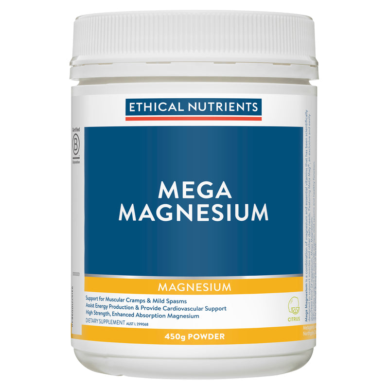 Ethical Nutrients Mega Magnesium Powder - Citrus Flavour 450g