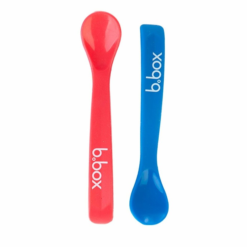b.box Baby Spoon Red/Blue 2 Pack