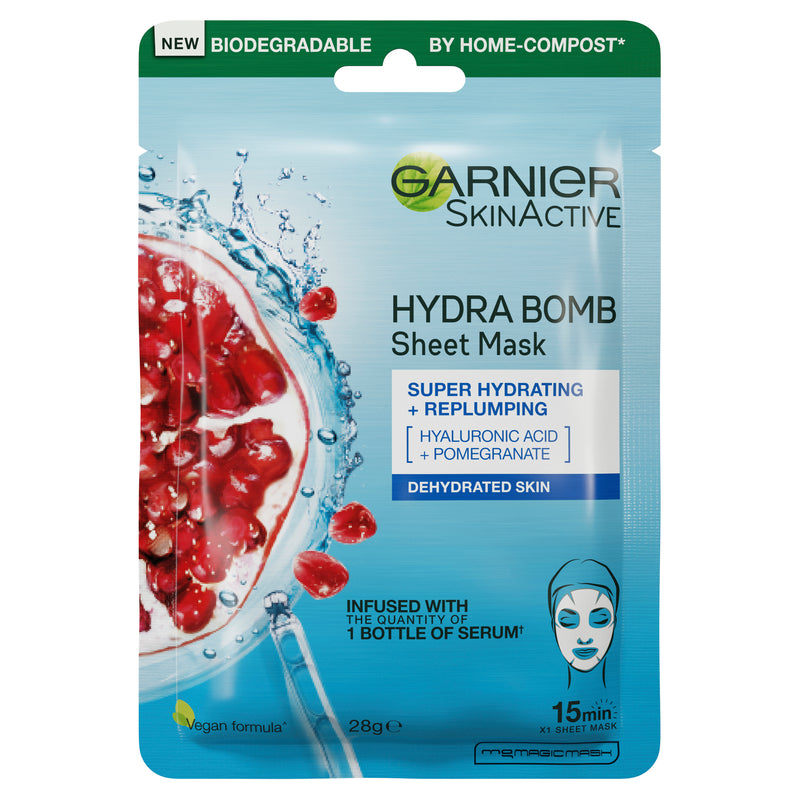 Garnier Hydra Bomb Hyaluronic Acid + Pomegranate Sheet Mask 28g