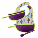 b.box Travel Bib & Spoon Cactus Capers