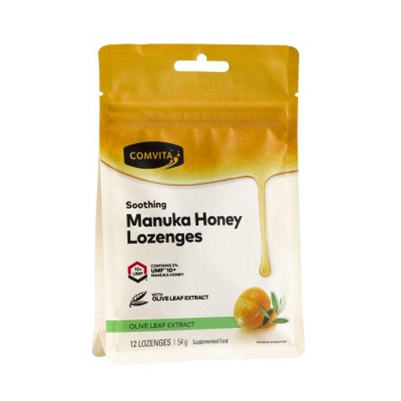 Comvita Manuka Honey Lozenges Olive Leaf Extract 12 Pack