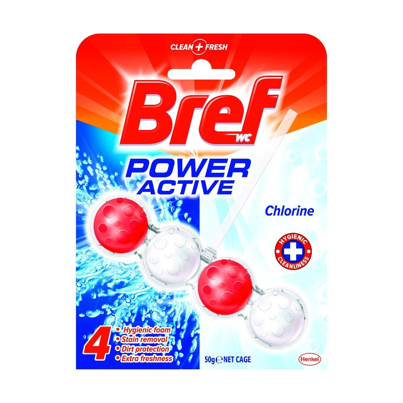 Bref Power Active Chlorine Rim Block Toilet Cleaner 50g