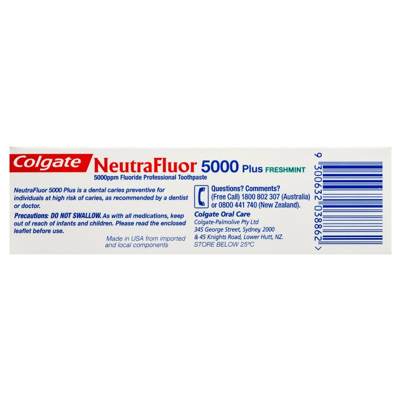 Colgate NeutraFluor 5000 Plus Fluoride Professional Toothpaste Freshmint 56g  (pharmacist  consult) Limit 1
