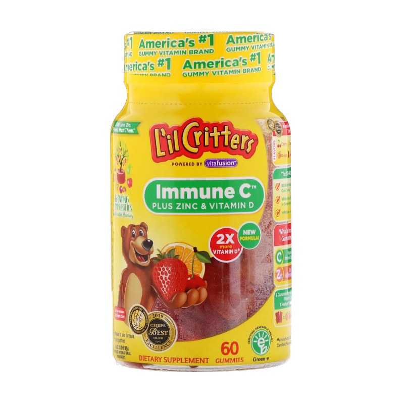 L'il Critters Immune C Plus Zinc & Vitamin D 60 Gummies