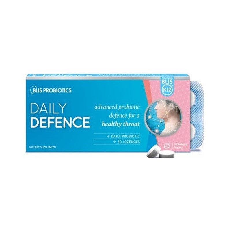Blis DailyDefence with BLIS K12 Lozenges 30 Strawberry