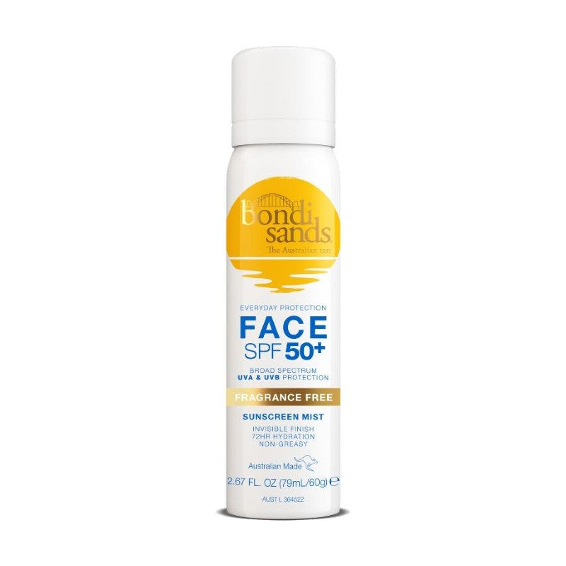 Bondi Sands SPF 50+ Fragrance Free Sunscreen Face Mist 79ml