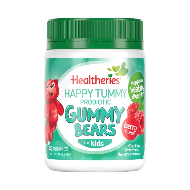 Healtheries Kids Happy Tummy Probiotic Gummies 40 Pack