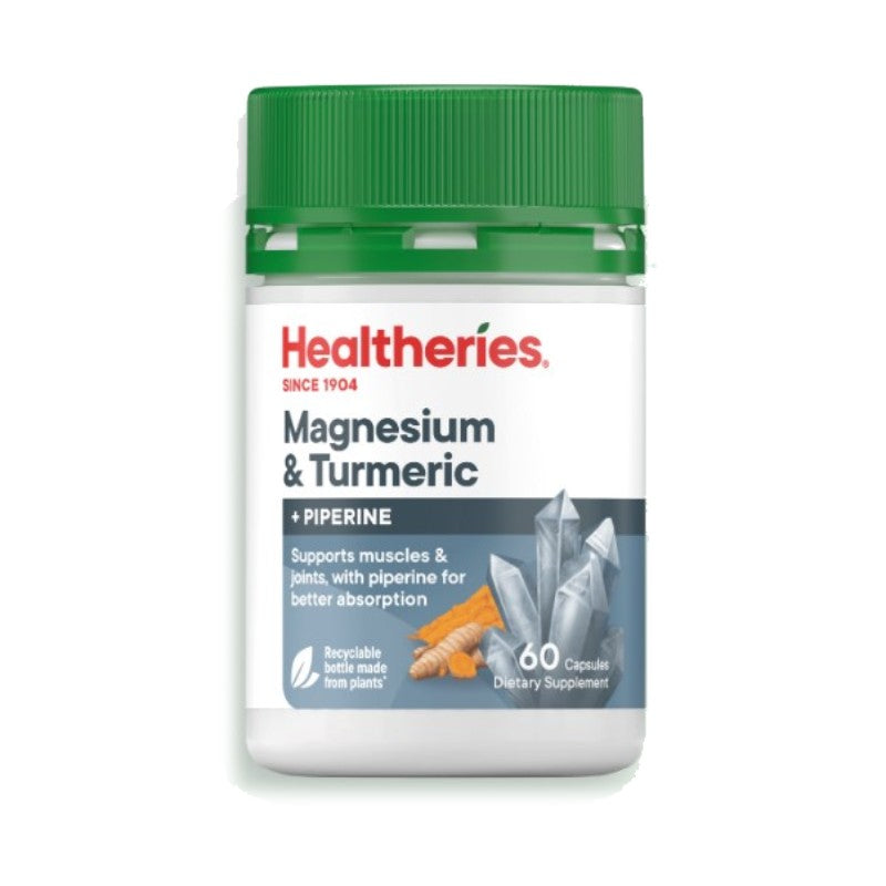 Healtheries Magnesium + Turmeric 60 Capsules