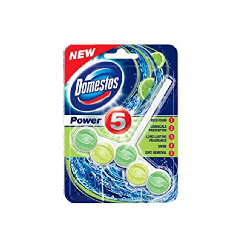 Domestos Power 5 Rimblock Toilet Cleaner Lime