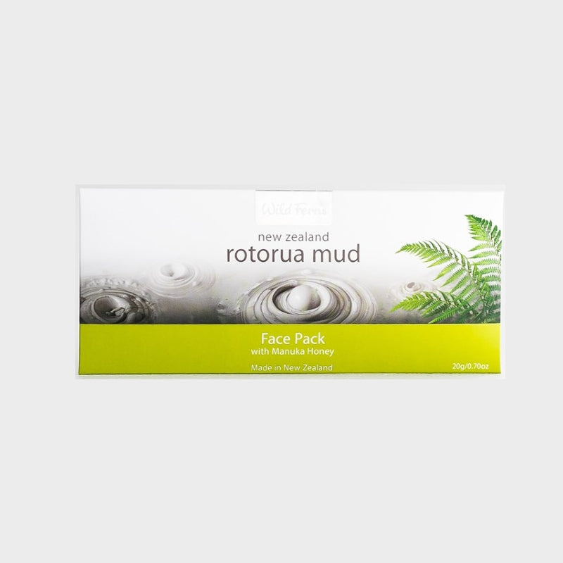 Wild Ferns Rotorua Mud Face Pack with Manuka Honey Sachet 20g
