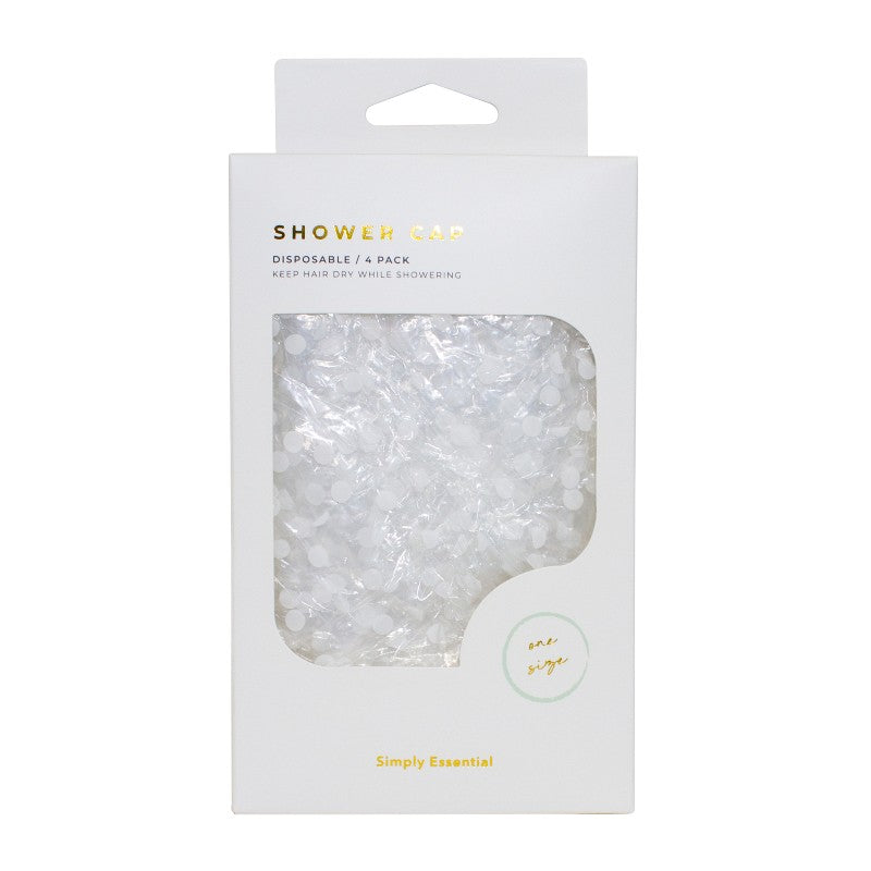 Simply Essential Disposable Shower Caps 4 Pack