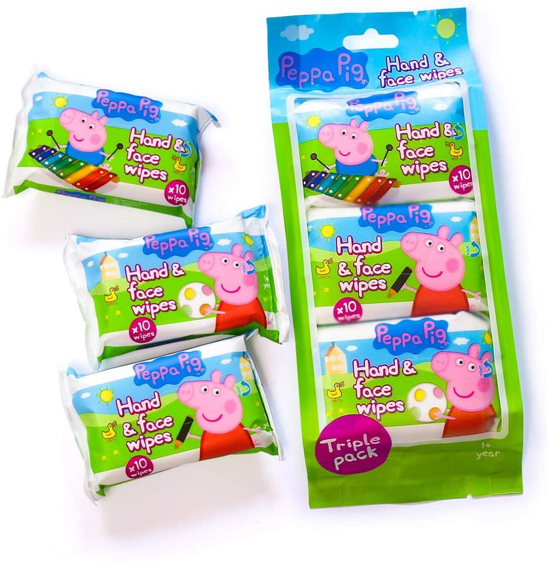 PEPPA PIG Hand Face Wipes 10s 3pk