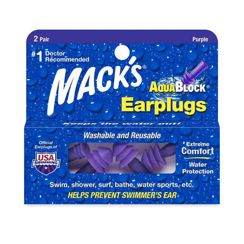Mack's AquaBlock Purple 2pr