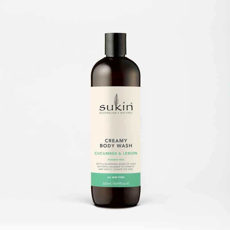 Sukin Creamy Body Wash Cucumber & Lemon 500ml