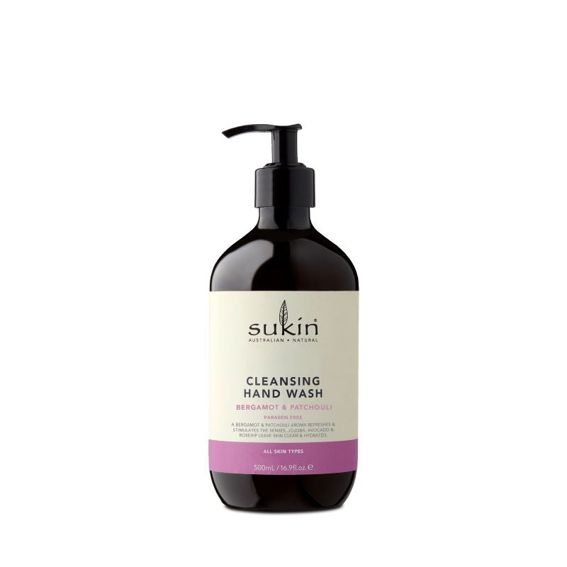 Sukin Cleansing Hand Wash Bergamot & Patchouli 500ml