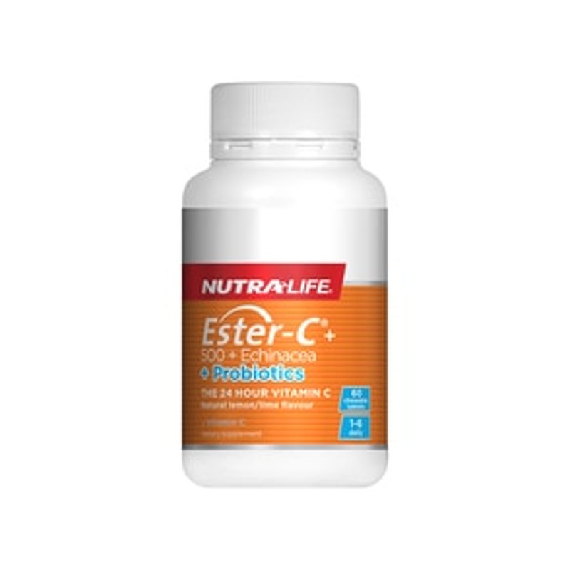 Nutra-Life Ester C Echinacea & Probiotic Chewables 60 Tablets