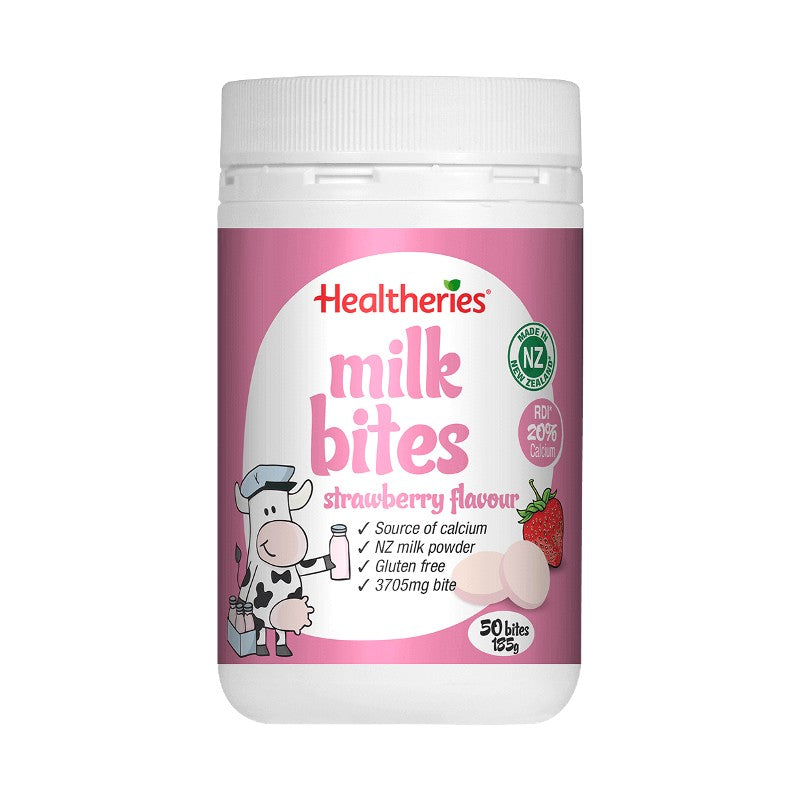 Healtheries Milk Bites Strawberry Flavour 50 Tablets