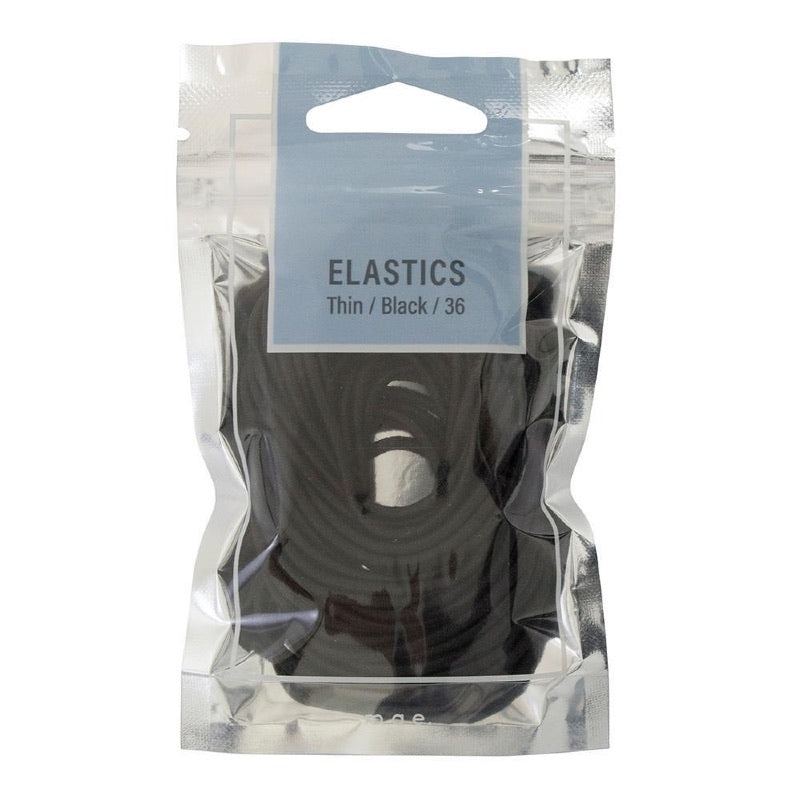 Mae. Elastics Thin Black 36 Pack